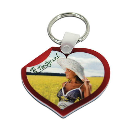 Přívěsek na klíče - srdce - sublimační termotransfer