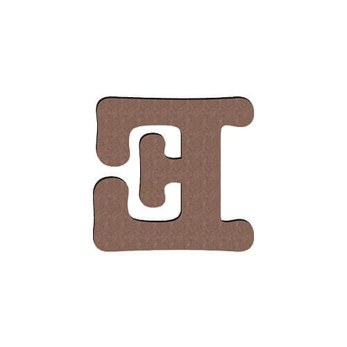 Dekorativní písmeno z MDF pro sublimaci 15 cm - E