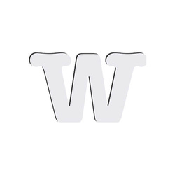 Dekorativní písmeno z MDF pro sublimaci 10 cm W