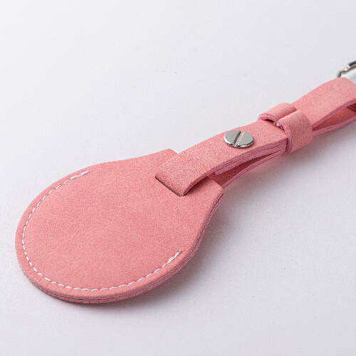 Kožená klíčenka s páskem / pouzdro AirTag pro sublimaci - růžová