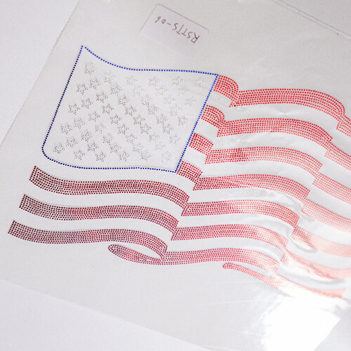 Velký zirkonový plech pro termotransfer - vlajka USA