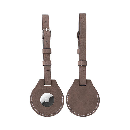 Kožená visačka na zavazadla / pouzdro AirTag pro sublimaci - šedá