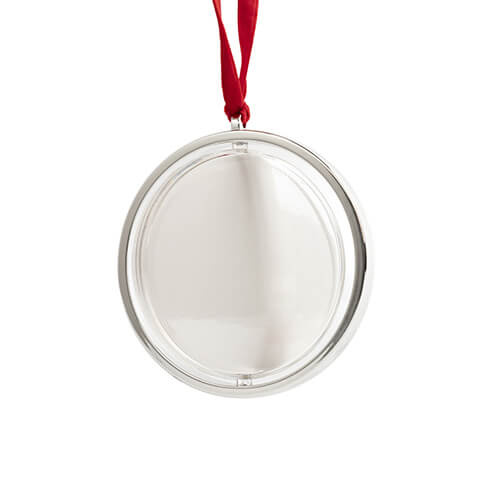 Otočná ozdoba na vánoční stromek pro sublimaci - stříbrná