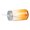 Skleněný hrnek Mason Jar 450 ml bez ucha pro sublimaci - oranžový gradient