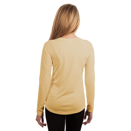 Dámské tričko Solar s dlouhým rukávem pro sublimaci - bledě žluté