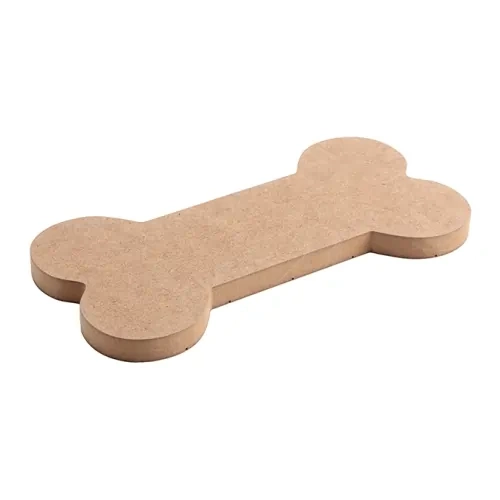 MDF fotorámeček ve tvaru kosti, pruhovaný, 25,4 x 12,7 cm