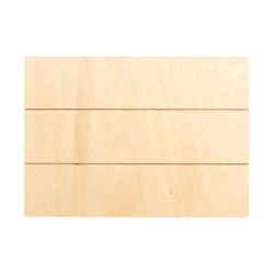 Obdélníkový překližkový fotorámeček, pruhovaný, 17,8 x 12,7 cm