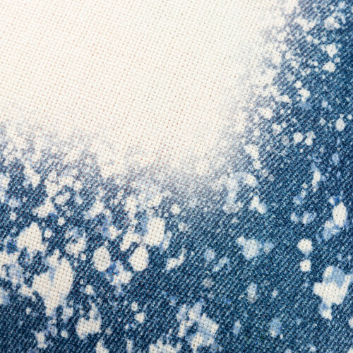 Lněný povlak na polštář 45 x 45 cm Bělený hvězdný denim pro sublimaci