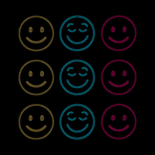 Velký zirkonový plech pro termotransfer - 9 úsměvů