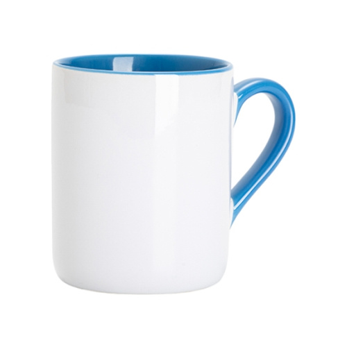 Sublimační hrnek 325 ml - s modrým vnitřkem a uchem