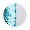 Dvoubarevné flitry pro sublimaci a textilní aplikace - modrý kruh Ø 19 na bílém podkladu