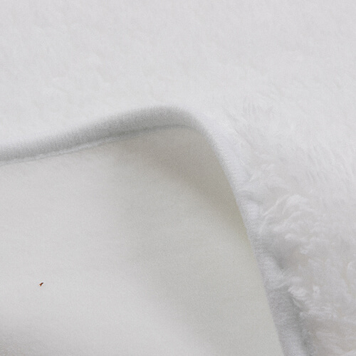 Deka z mikrovlákna a arktického rouna s kapucí 150 x 130 cm pro sublimaci - bílá