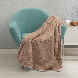 Deka Minky s podšívkou Sherpa pro sublimaci - khaki barva