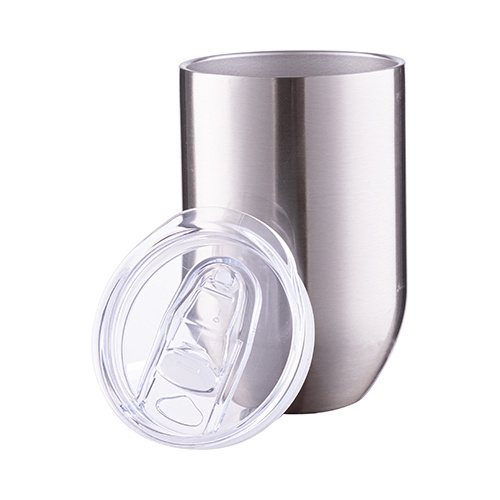 Hrnek na víno 360 ml pro sublimaci - stříbrný