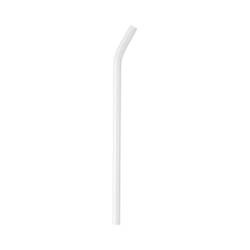 Zahnuté skleněné brčko 20 cm