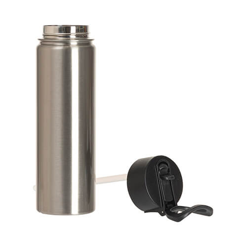 Bidon - nápojová láhev 900 ml se sklopným držadlem - stříbrná (pro sublimaci)