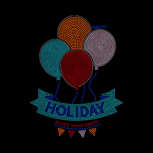 Velký zirkonový plech pro termotransfer - balónky