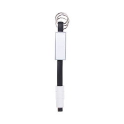Přívěsek na klíče - datový kabel USB C pro sublimaci - černý