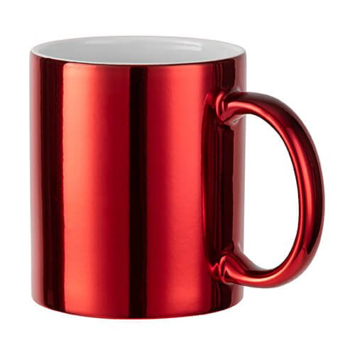 330 ml pokovený hrnek pro sublimaci - červený