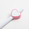 Silikonové víčko na brčko Ø 0,8 / 1 cm pro sublimaci - růžové srdce