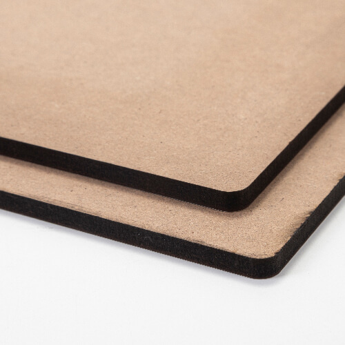 Dřevovláknitá deska pro sublimaci 20 x 20 x 0,6 cm - 2 ks - světle hnědá zadní strana