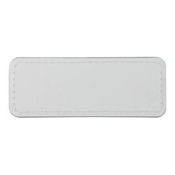 Kožený odznak 8,2 x 3,1 cm pro sublimaci - bílý