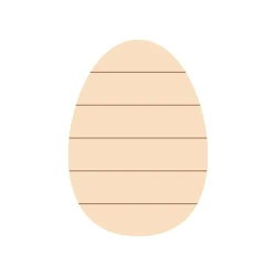 Překližkový fotorámeček ve tvaru vejce, pruhovaný, 27 x 38 cm