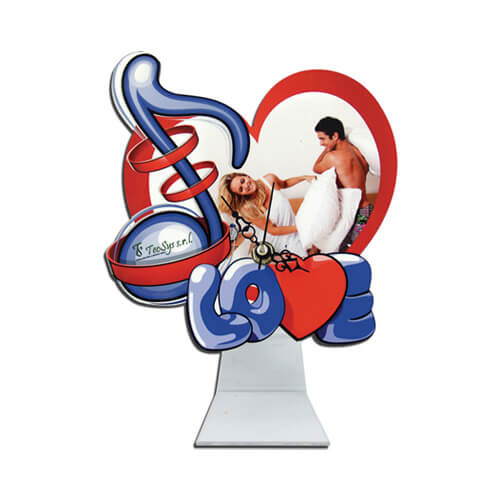 Stojanové hodiny z MDF - Hudba - Sublimační termotransfer