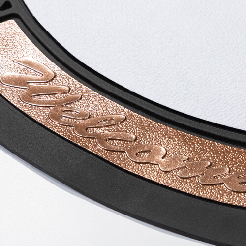 Polokruhová rohožka z PVC a plsti pro sublimaci