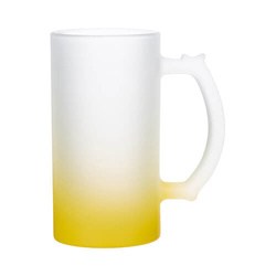 Skleněný matný pohár 470 ml na sublimaci - žlutý gradient