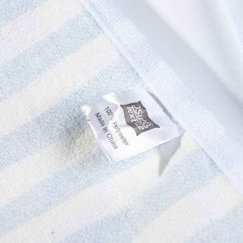 Lněná kuchyňská zástěra pro sublimaci - krémová s modrými pruhy