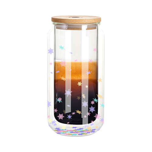 Skleněný hrnek 300 ml s dvojitou stěnou pro sublimaci