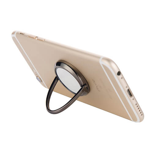 Otočný držák na prst pro smartphone - černý