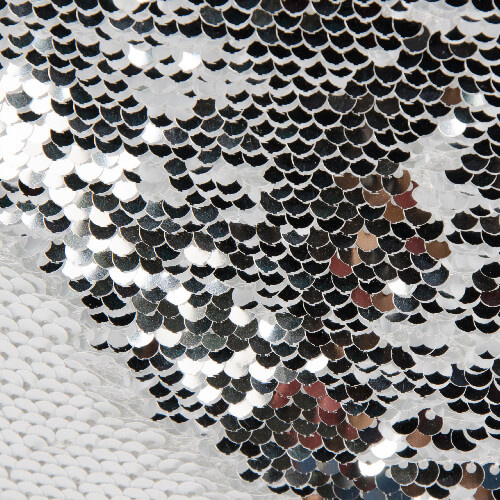 Povlak na polštář 40 x 40 cm s flitry pro sublimaci - bílý