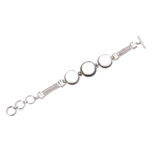 Kovový náramek se třemi kroužky Sublimace