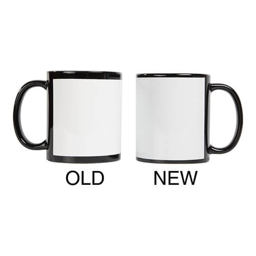 Černý 330ml hrnek s bílým rámečkem pro sublimaci