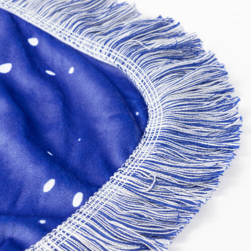 Plyšová bělená hvězdná modrá obdélníková deka pro sublimaci