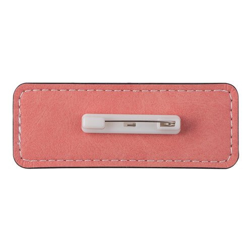 Kožený odznak 8,2 x 3,1 cm pro sublimaci - růžový