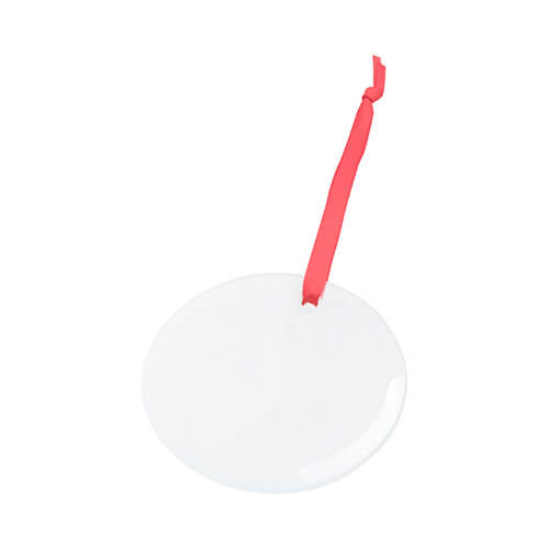 Skleněná visačka na vánoční stromek pro sublimaci - malý kruh