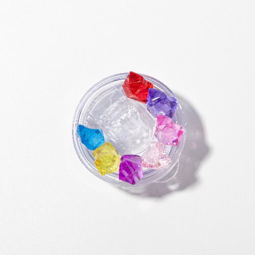 600 ml hrnek s brčkem pro sublimaci - bílý, víčko s umělým barevným ledem