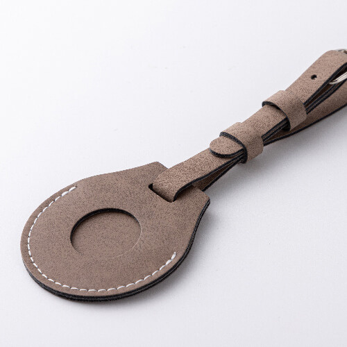 Kožená visačka na zavazadla / pouzdro AirTag pro sublimaci - šedá