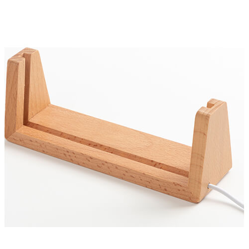 Dřevěný podstavec ve tvaru U pro LED lampu - 16,5 cm