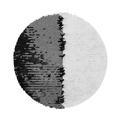 Dvoubarevné flitry pro sublimaci a textilní aplikace - černý kruh Ø 19 na bílém podkladu