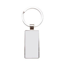 Oboustranný přívěsek na klíče 2,2 x 5,1 cm pro sublimaci - stříbrný