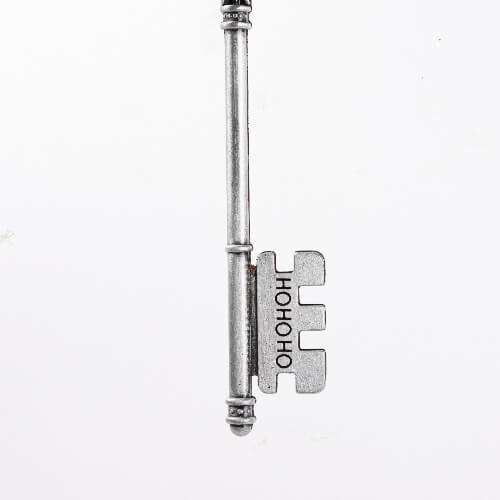 Kovová visačka na vánoční stromek pro sublimaci - stříbrný klíč