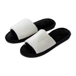 Pantofle pro dospělé s krátkým svrškem pro sublimaci - černá podrážka