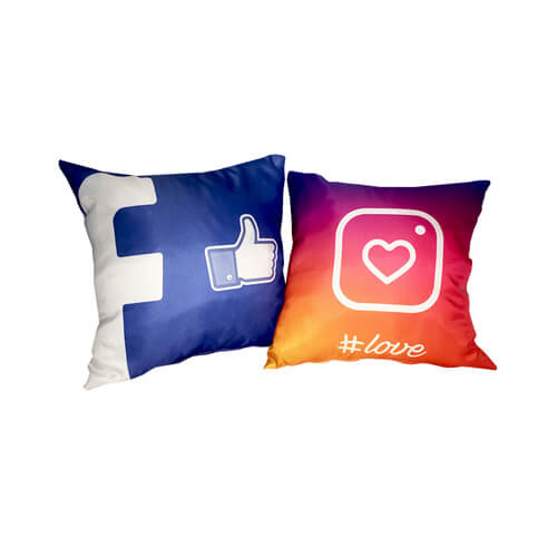 Saténový povlak na polštář 38 x 38 cm pro sublimaci - Instagram