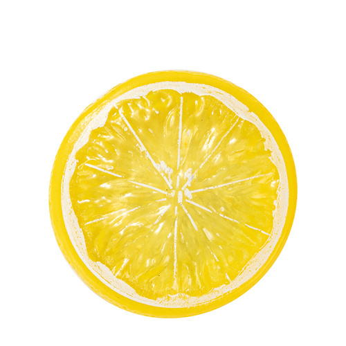 Umělý plátek citronu se žlutou kůrou