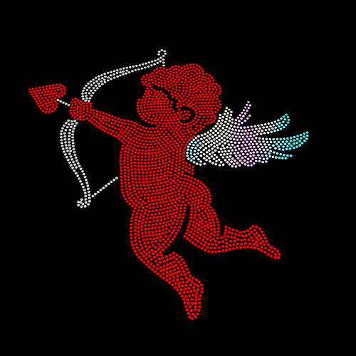 Velký list se zirkony pro termotransfer - Amor