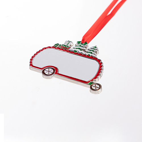 Kovová visačka na vánoční stromek pro sublimaci - kempování